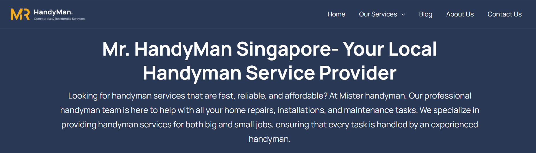 Handyman Services in Singapore